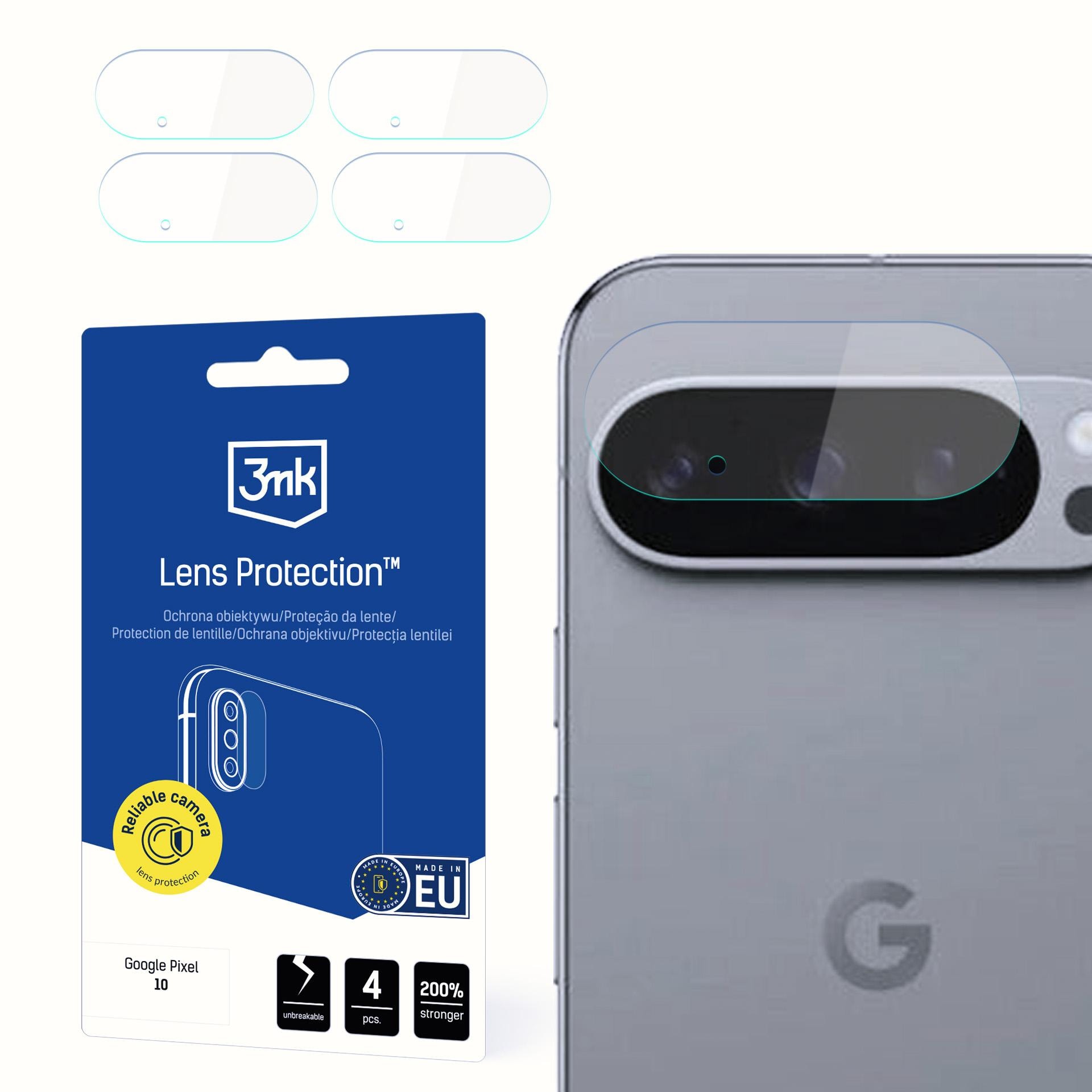 3mk:n kameran linssinsuojalasi Google Pixel 10:lle