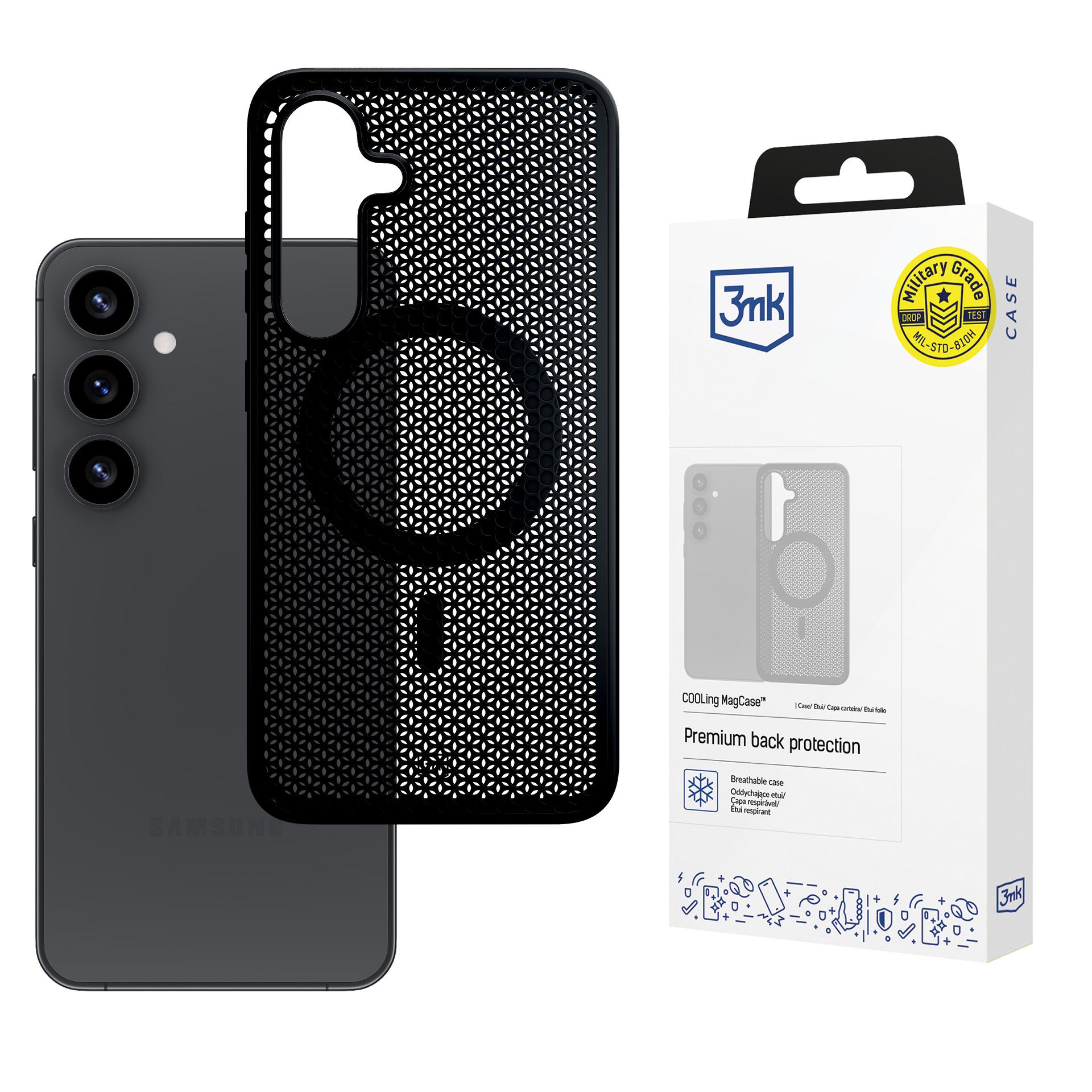 3mk COOLing MagCase Samsung Galaxy S25+:lle – musta