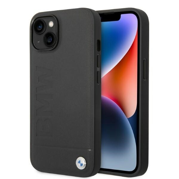 BMW Signature -logolla varustettu MagSafe-suojakotelo iPhone 14 Plus -mallille – musta