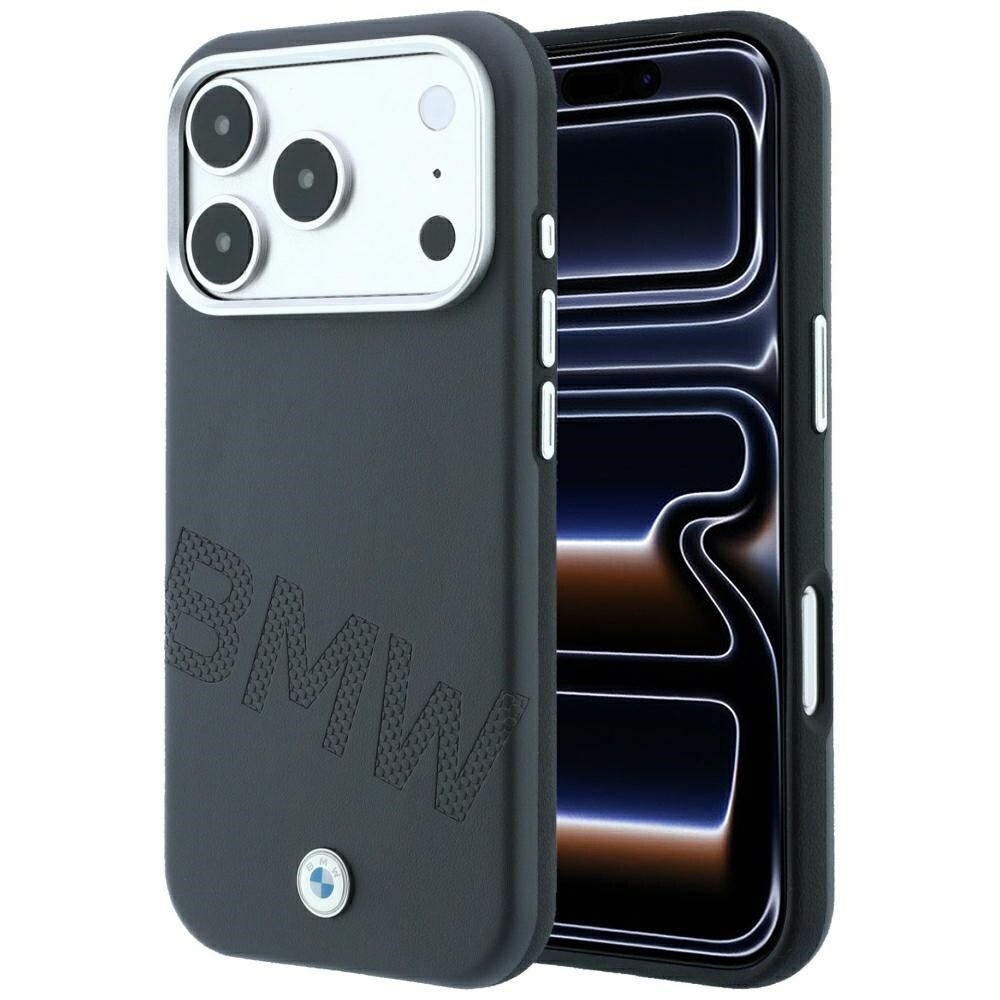 BMW MagSafe-suojakotelo viistosti upotetuilla kirjaimilla iPhone 17/18 Pro Max - harmaa