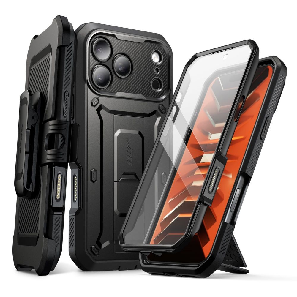 Supcase Unicorn Beetle Pro -suojakotelo iPhone 18 Pro Max / 17 Pro Max - Musta