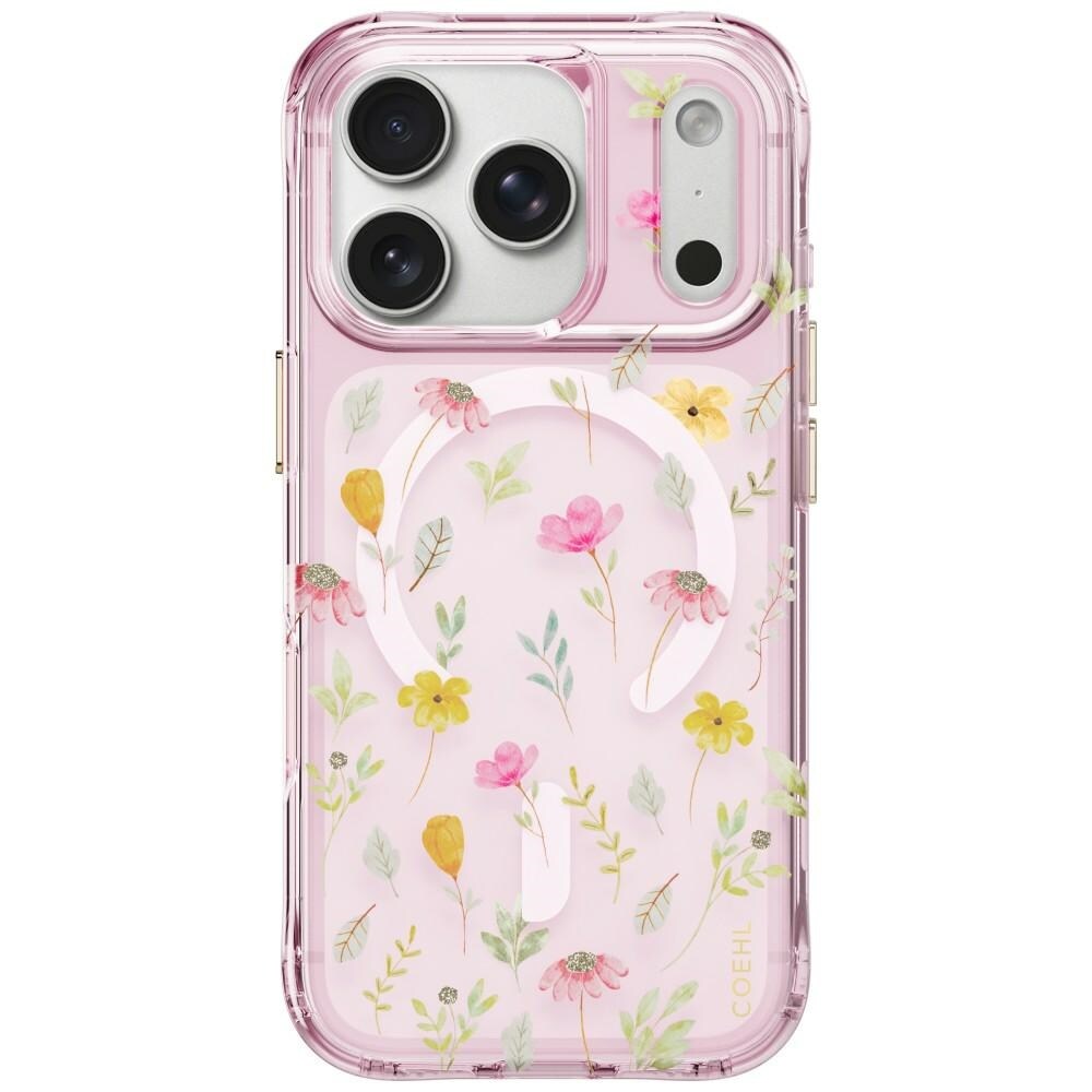 Uniq Coehl Evie -magnetilla lataava kotelo iPhone 18 Pro / 17 Pro - vaaleanpunainen