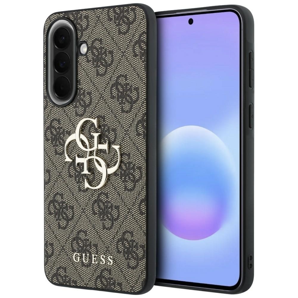 Guess Leather 4G -metallilogokotelo Samsung Galaxy A57 5G:lle – ruskea
