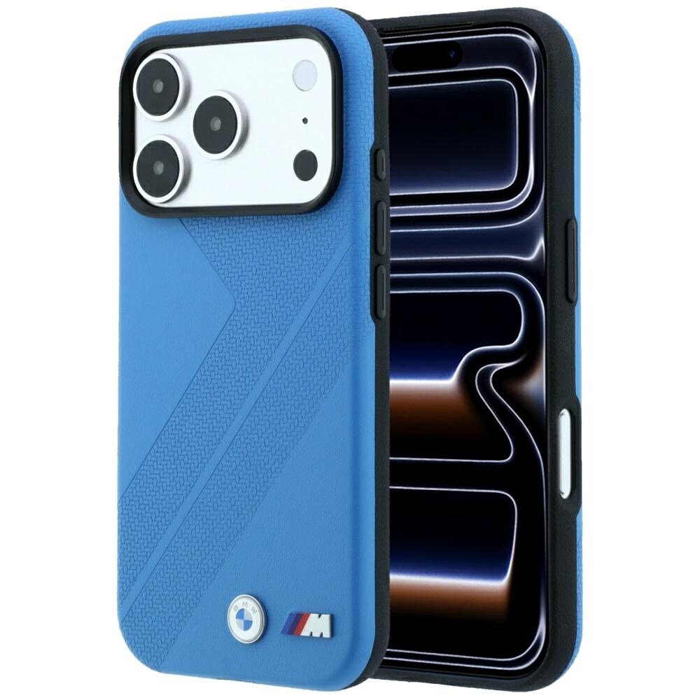 BMW M Tire Track Metal -logolla MagSafe-suojakotelo iPhone 18 Pro Max / 17 Pro Max - Sininen