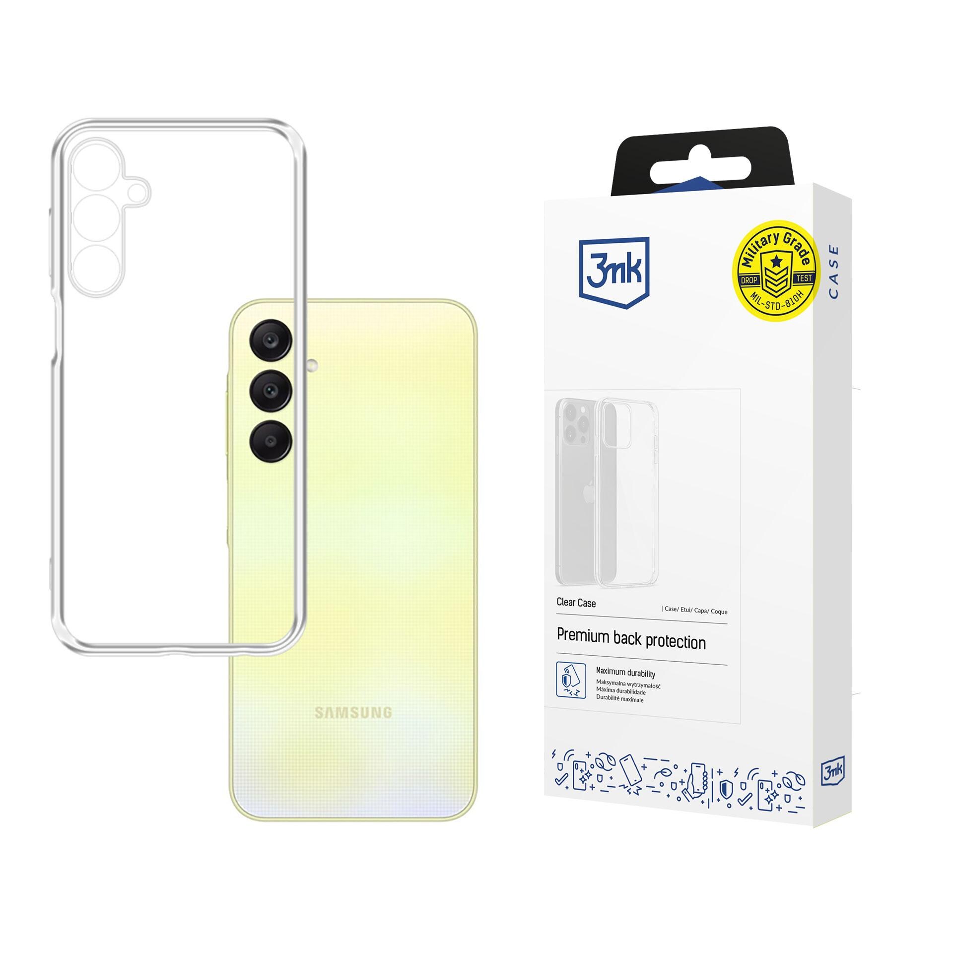 3mk:n läpinäkyvä suojakotelo Samsung Galaxy A25 5G:lle – läpinäkyvä