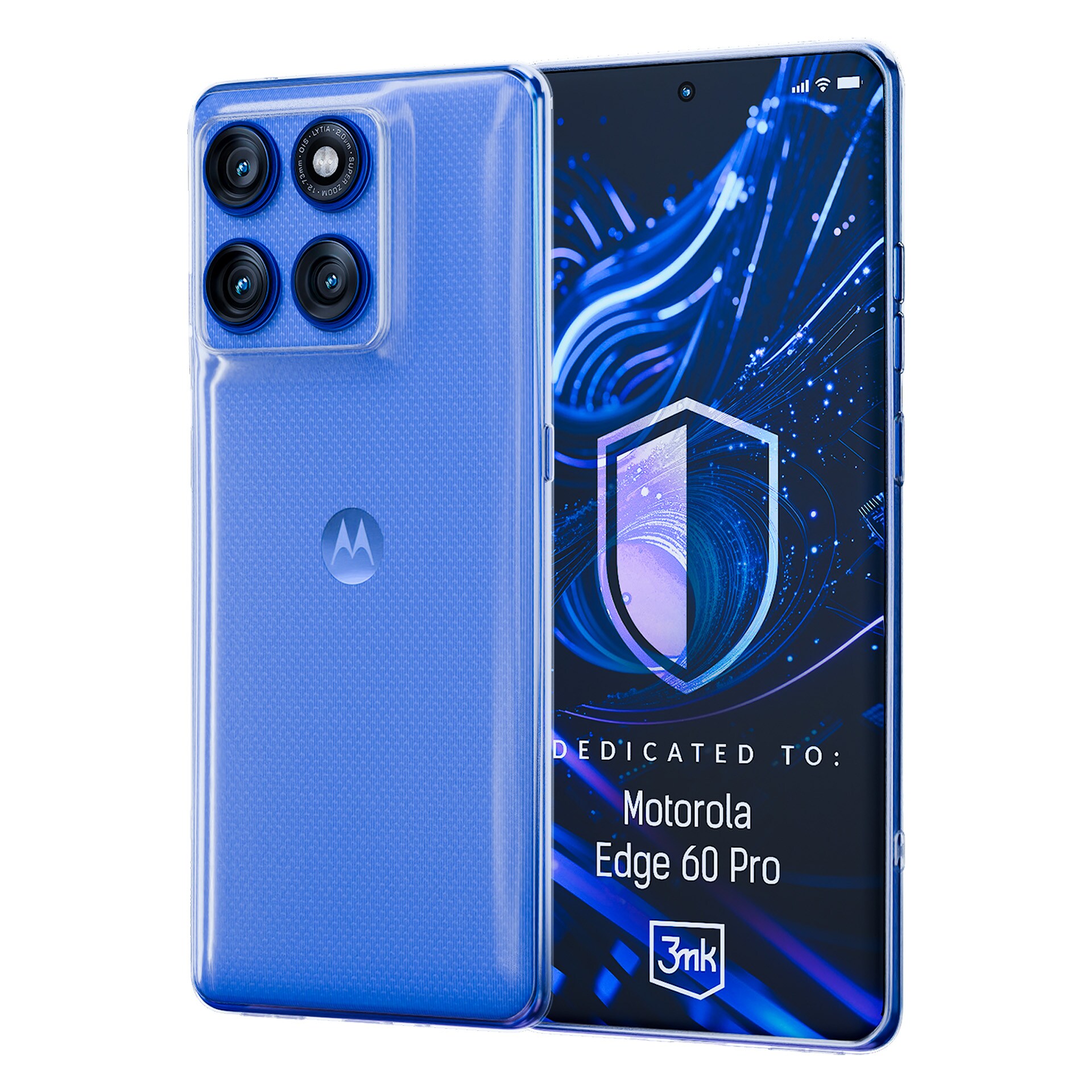 3mk:n läpinäkyvä suojakotelo Motorola Edge 60 Pro -mallille – läpinäkyvä