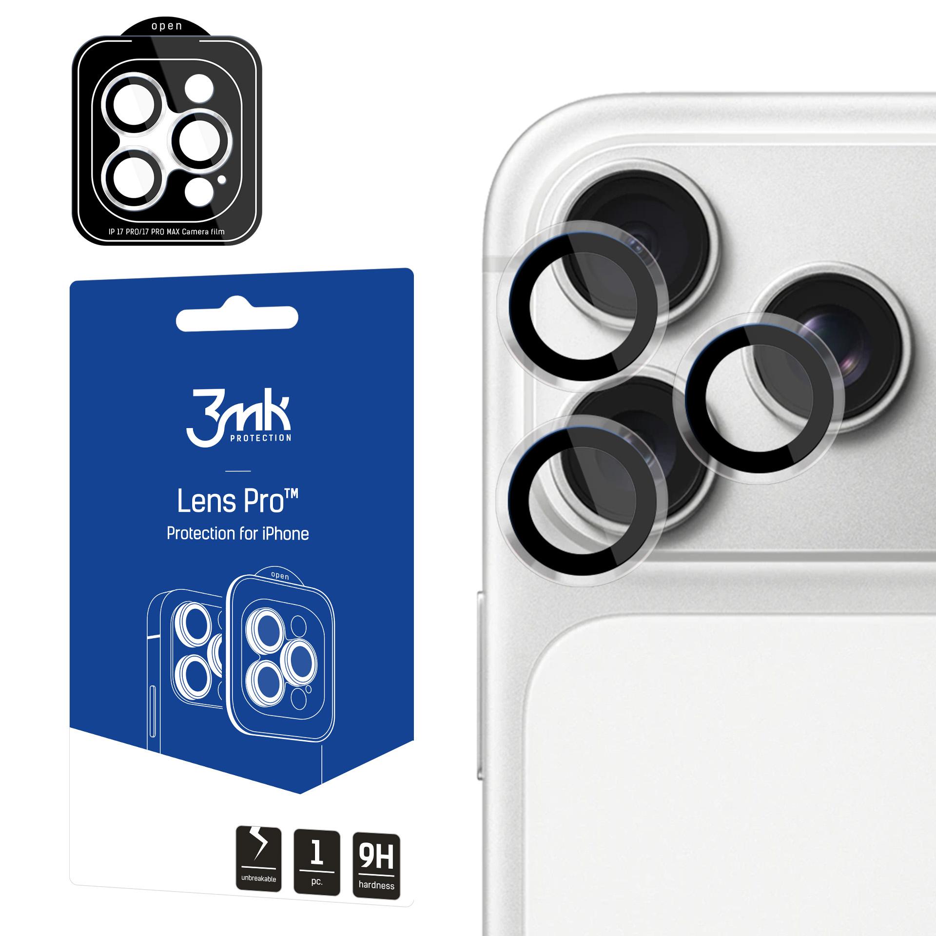 3mk Lens Protection Pro -kameran linssisuojalasi Apple iPhone 17 Pro /17 Pro Max - Läpinäkyvä