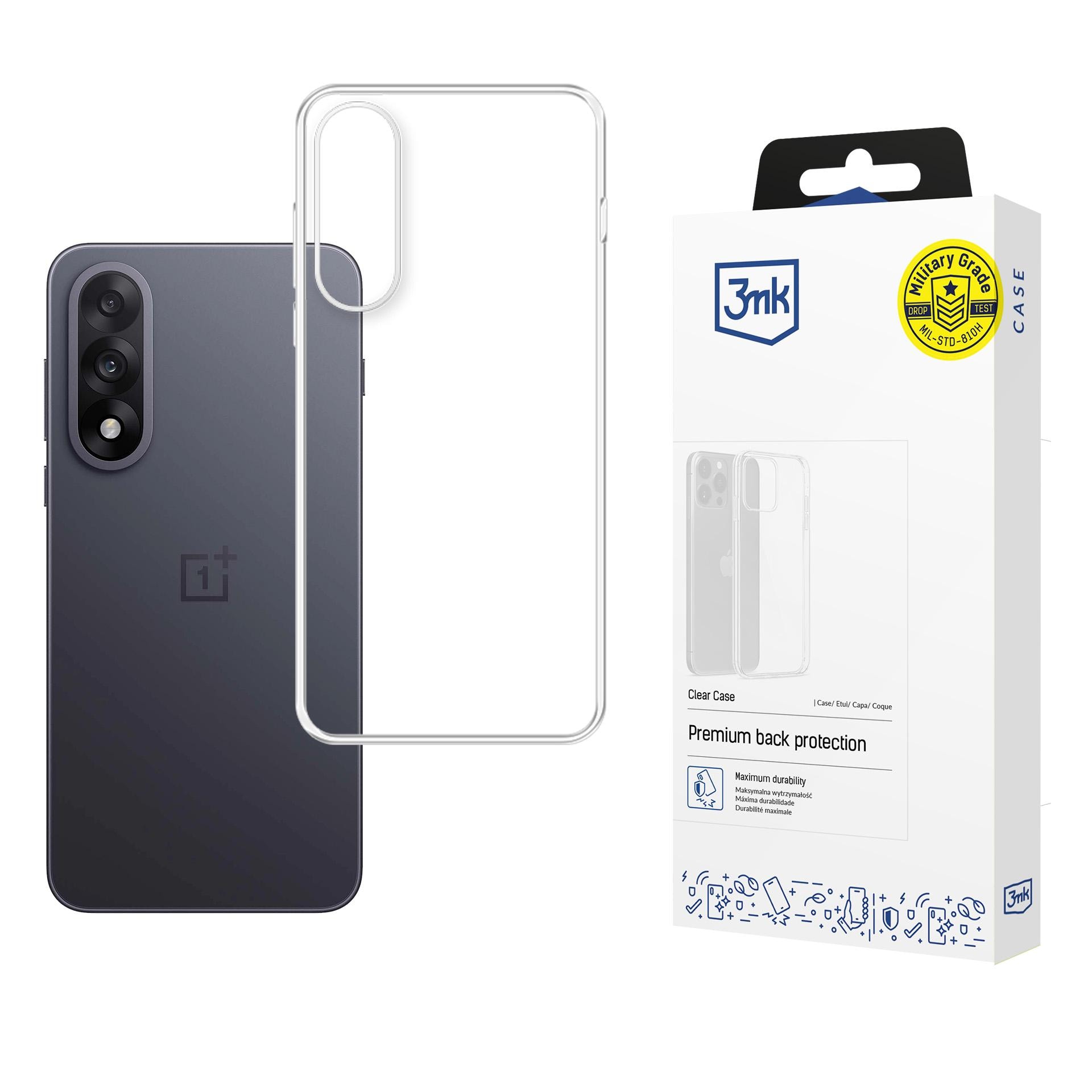 3mk:n läpinäkyvä suojakotelo OnePlus Nord 5:lle – läpinäkyvä