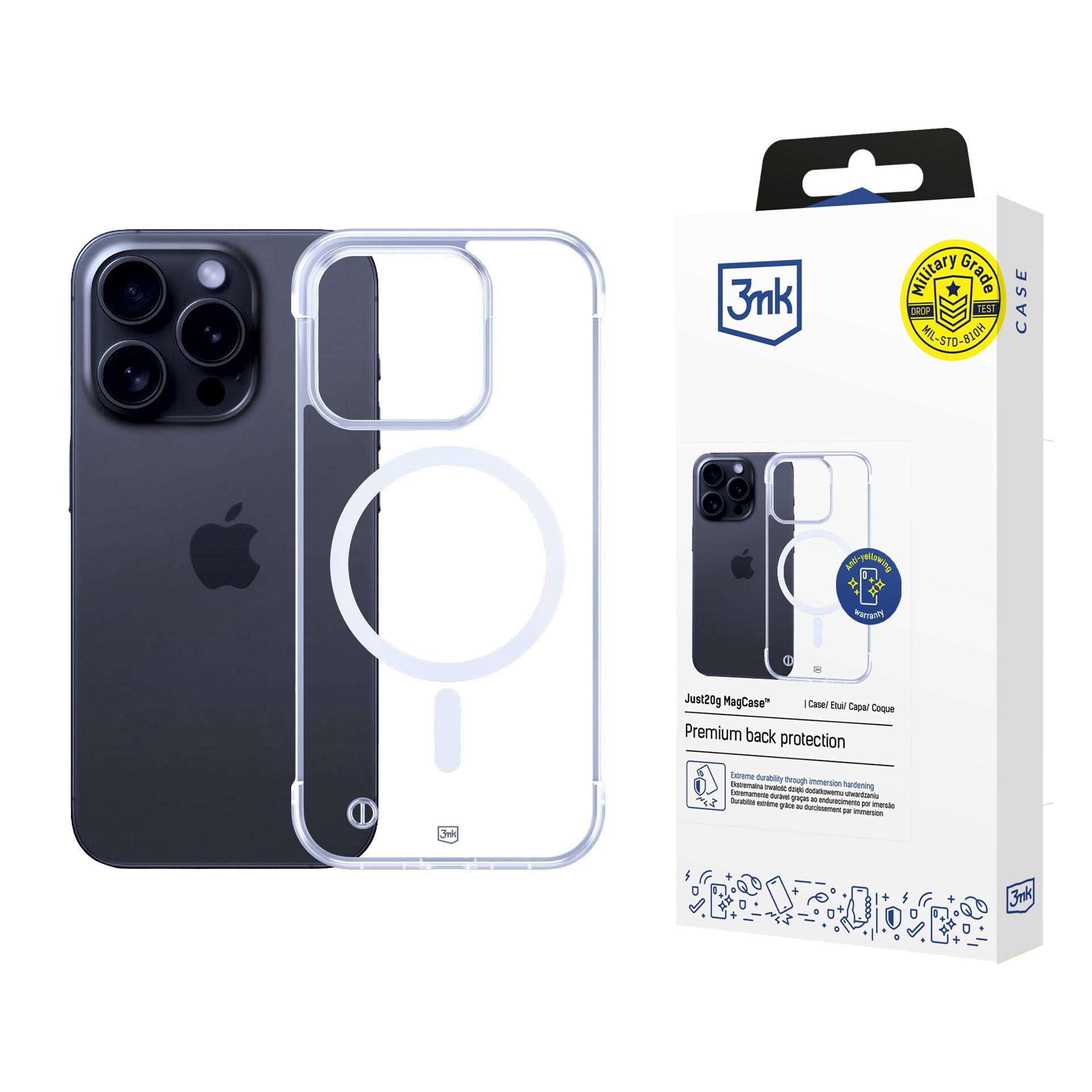 3mk Just20g MagCase iPhone 15 Pro Maxille – läpinäkyvä