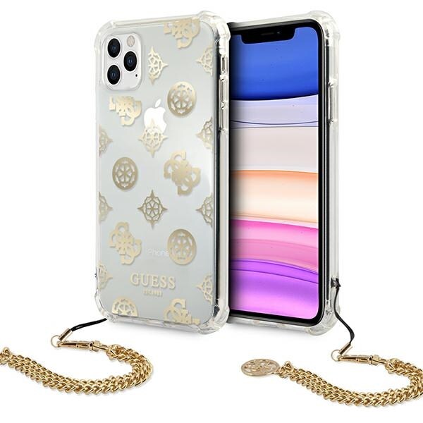 Guess Peony Chain Collection -suojakotelo iPhone 11 Pro:lle – kultainen