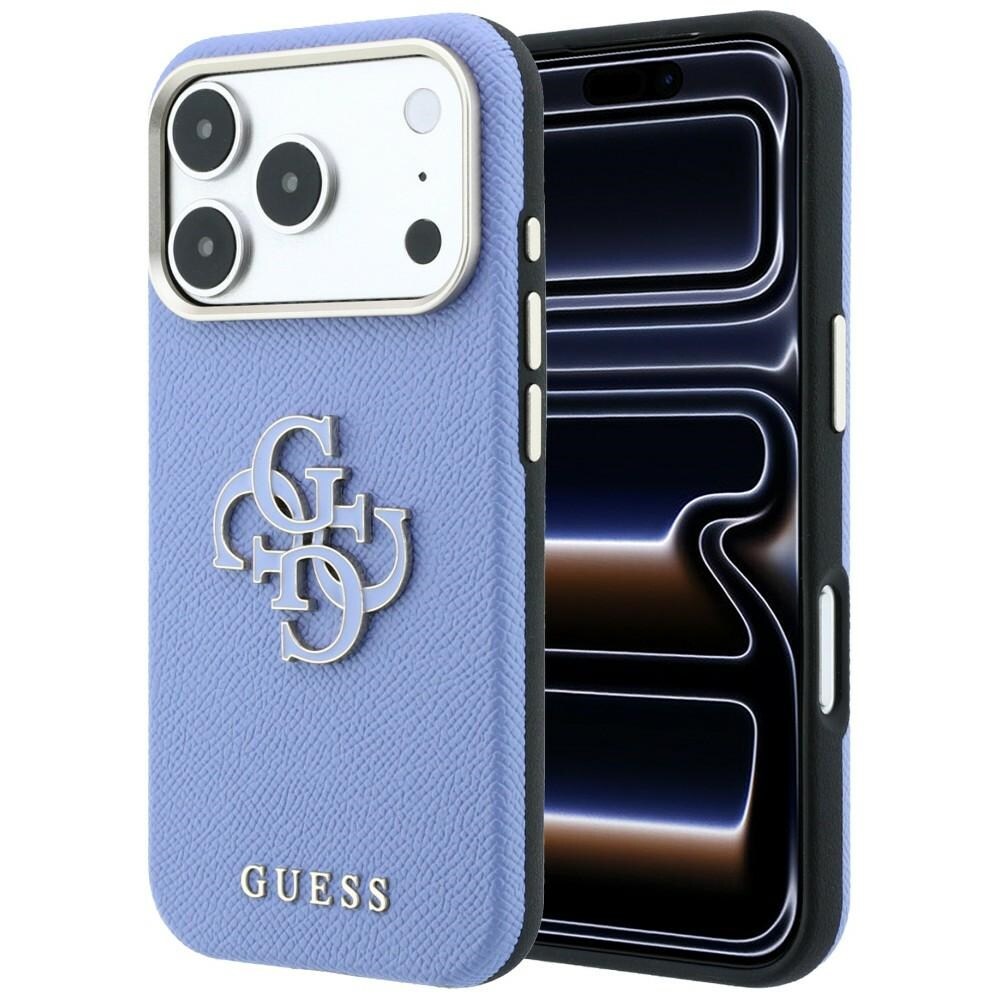 Guess suojakotelo kuvioitu pinta, suuri muovilogo, iPhone 18 Pro Max/17 Pro Max - sininen