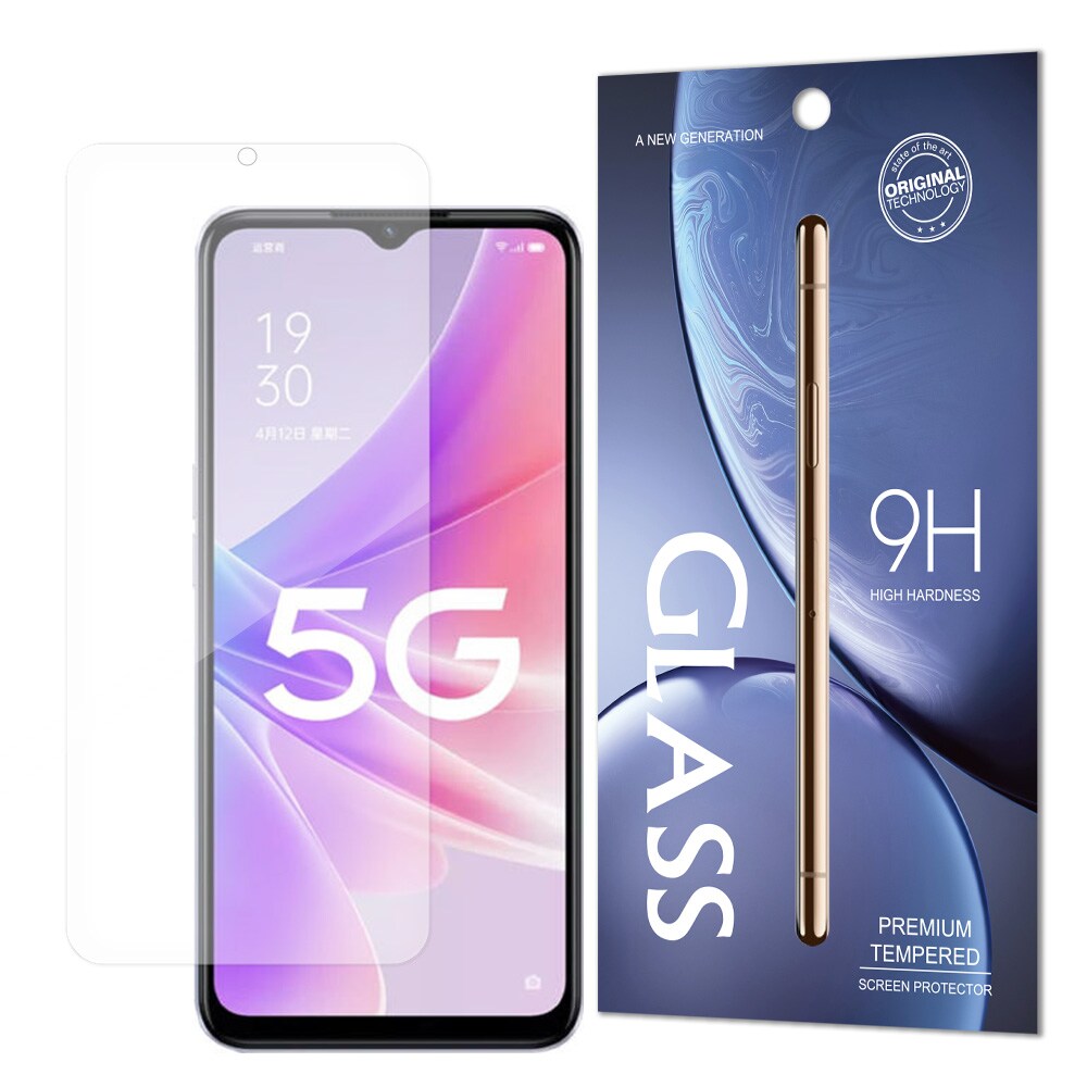 Karkaistu lasi, 9H, Oppo A57 5G / A77 5G / A57 / Realme Narzo50 (pakkaus – kirjekuori)