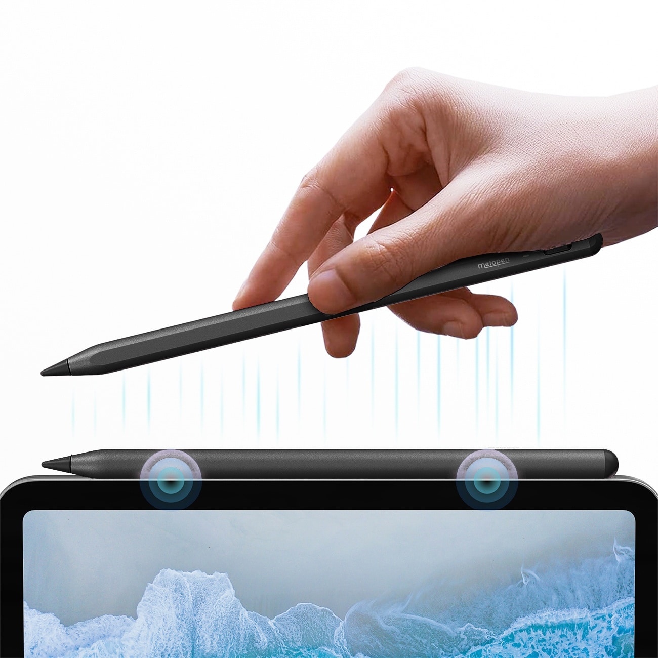 Metapen A8 V4 -aktiivikynä iPadille, USB-C - musta