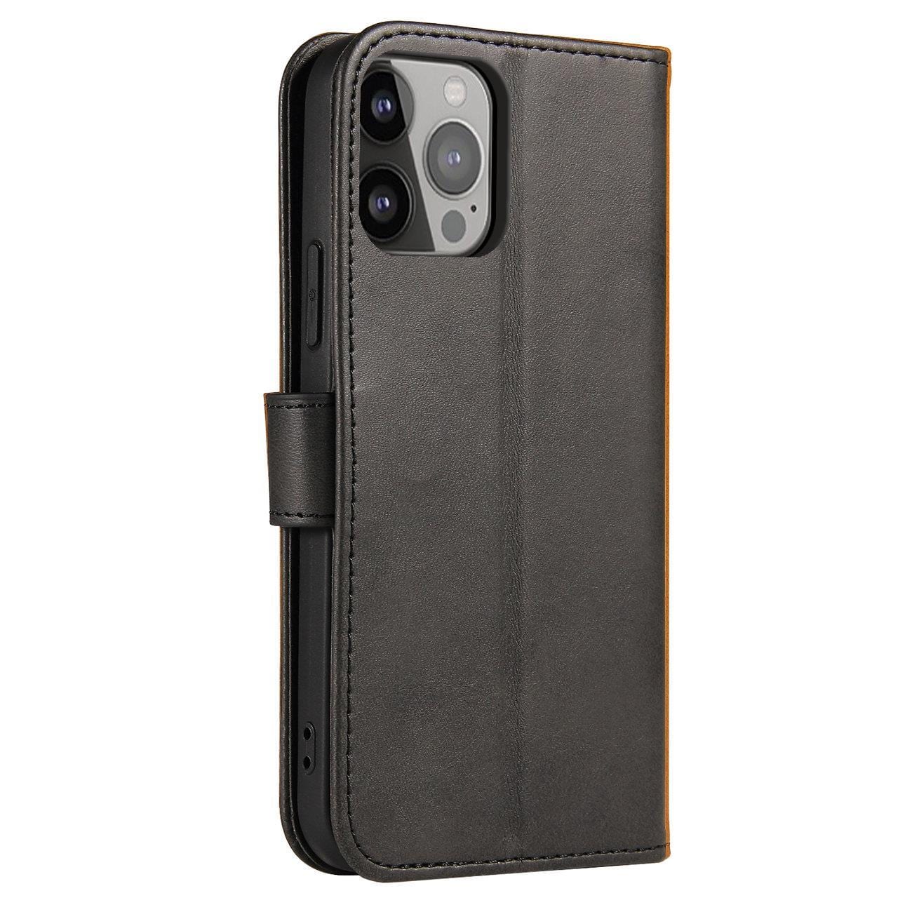 Magnet Case -suojakotelo Honor Magic5 -puhelimelle, läppä, lompakko ja teline, musta