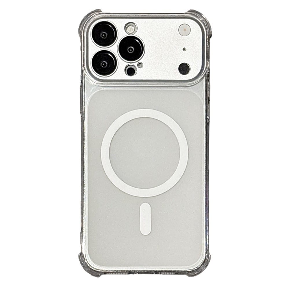 iPhone 18 Pro Max / 17 Pro Max -magnetinen TPU-kotelo irrotettavalla kamerasuojuksella – läpinäkyvä