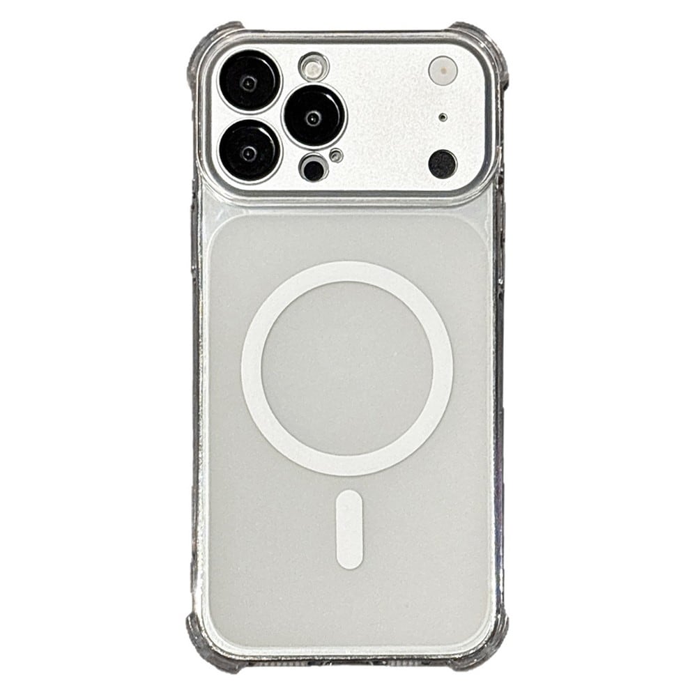 iPhone 18 Pro Max / 17 Pro Max -magnetinen TPU-kotelo irrotettavalla kamerasuojuksella – läpinäkyvä