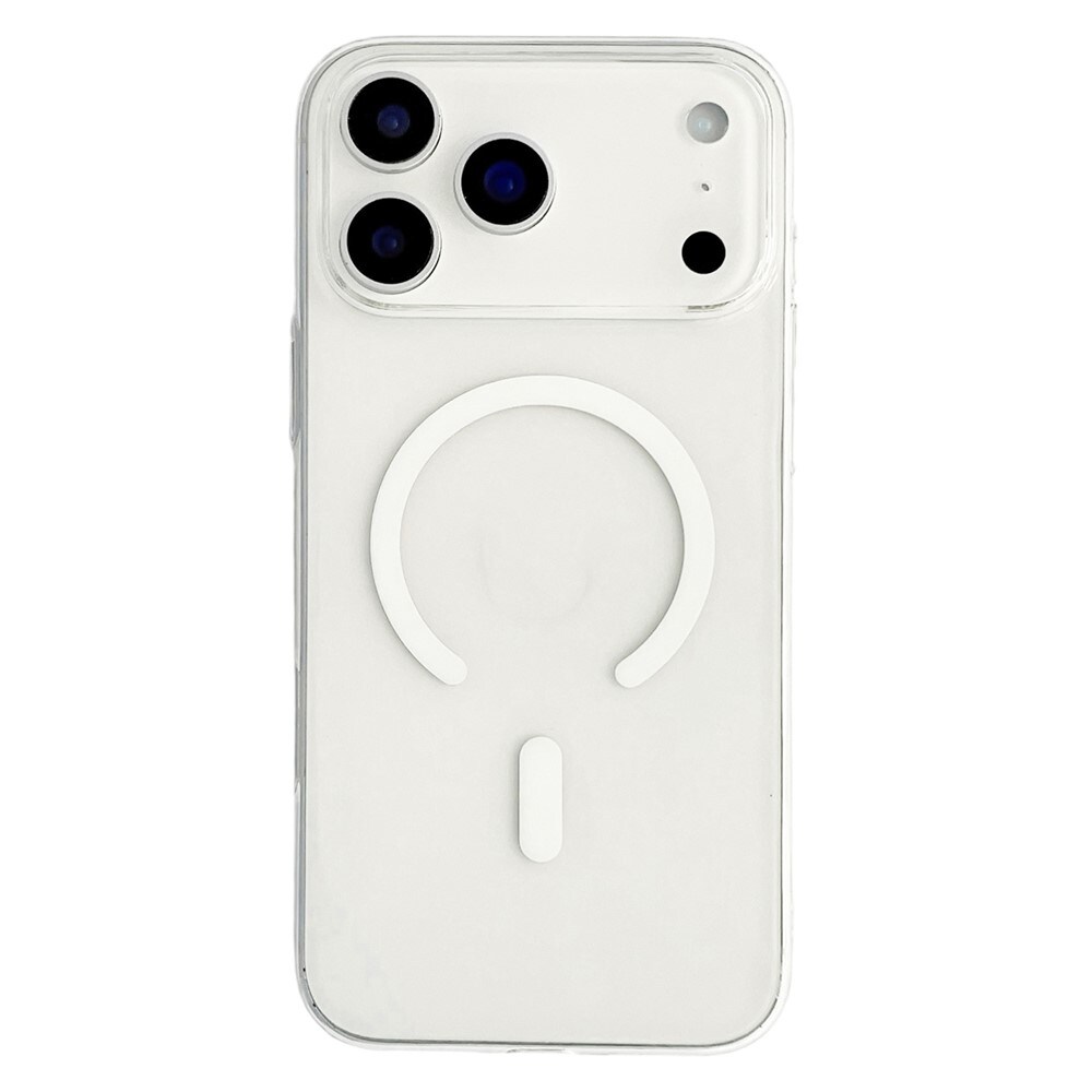 MagSafe-yhteensopiva iPhone 18 Pro Max / 17 Pro Max -kotelo tietokoneelle – läpinäkyvä valkoinen