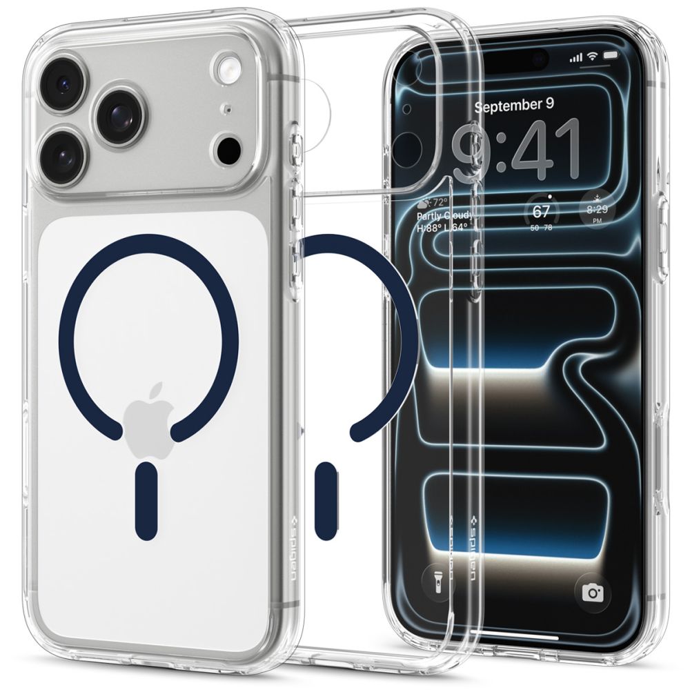Spigen Ultra Hybrid MagSafe -suojakotelo iPhone 18 Pro / 17 Pro - kirkas laivansininen