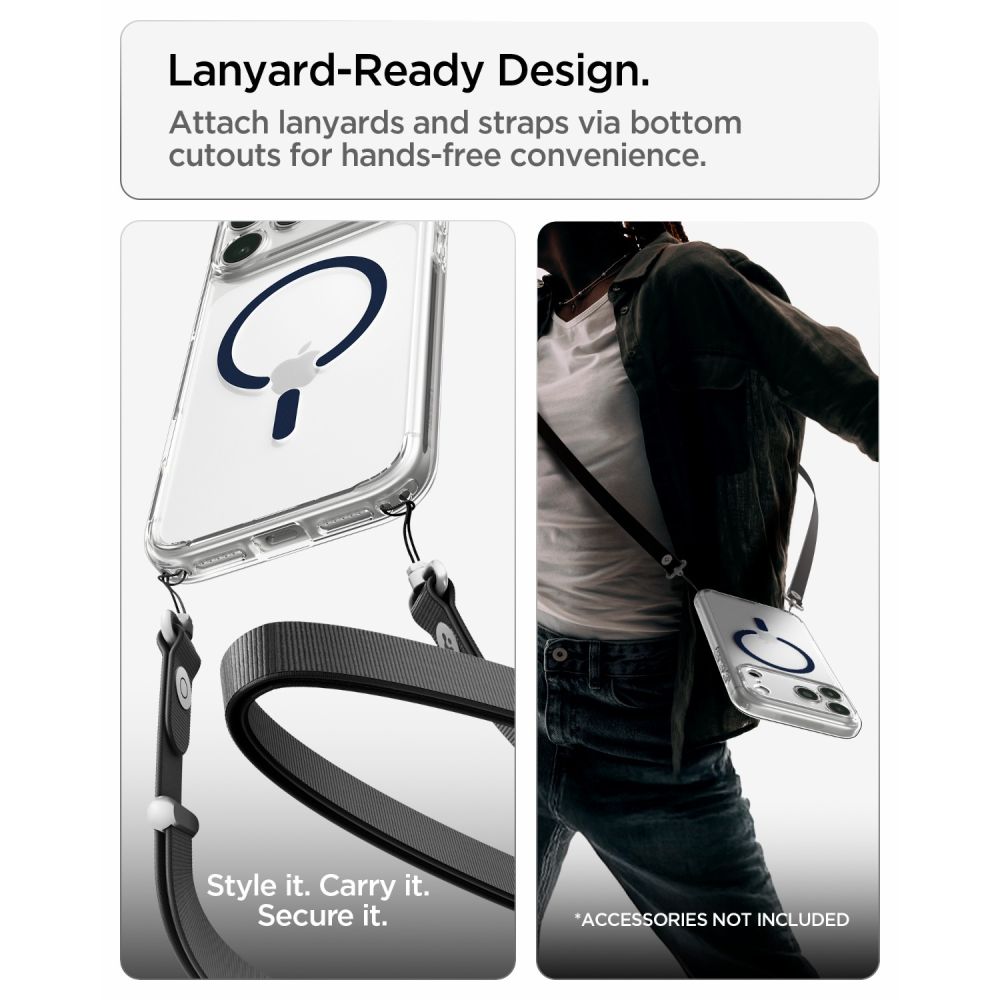 Spigen Ultra Hybrid MagSafe -suojakotelo iPhone 18 Pro / 17 Pro - kirkas laivansininen