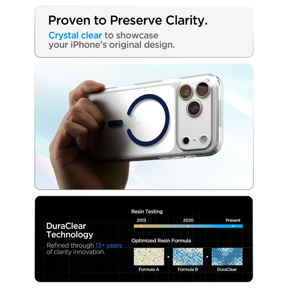 Spigen Ultra Hybrid MagSafe -suojakotelo iPhone 18 Pro / 17 Pro - kirkas laivansininen