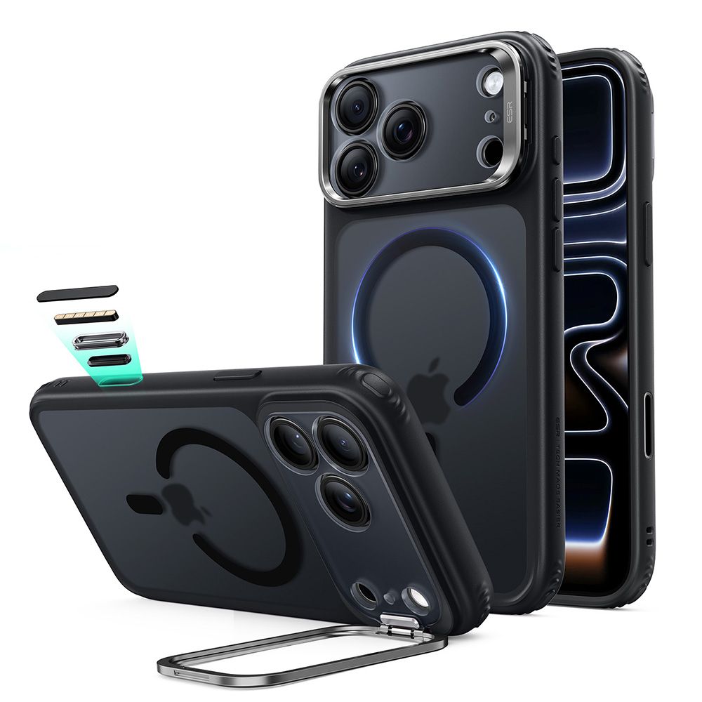 ESR Classic Hybrid -tukijalka ja MagSafe-kotelo iPhone 18 Pro / 17 Pro - Musta