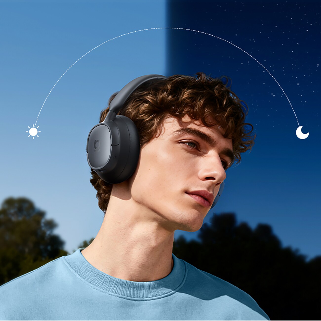 Baseus Bass BH1 NC Lite -langattomat over-ear-kuulokkeet, ANC – harmaa