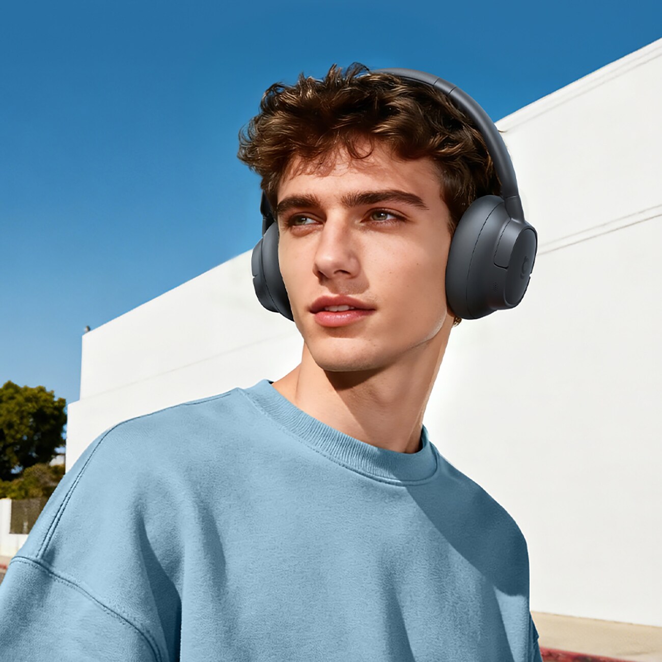 Baseus Bass BH1 NC Lite -langattomat over-ear-kuulokkeet, ANC – harmaa