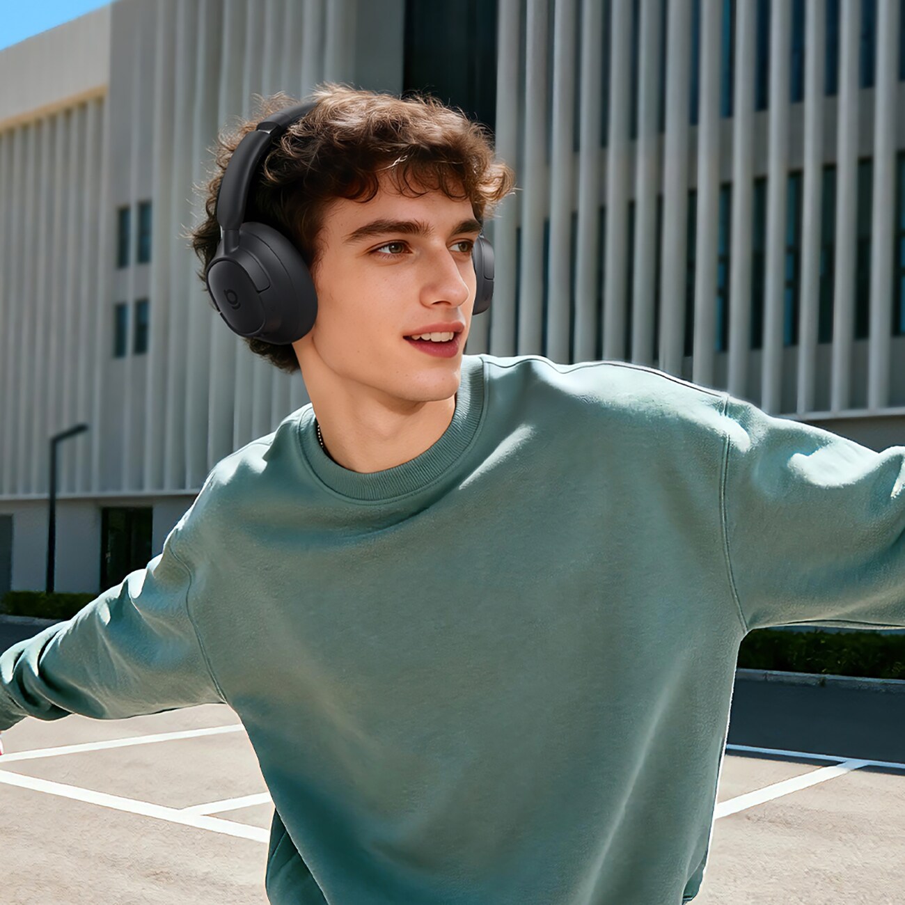 Baseus Bass BH1 NC Lite -langattomat over-ear-kuulokkeet, ANC – harmaa