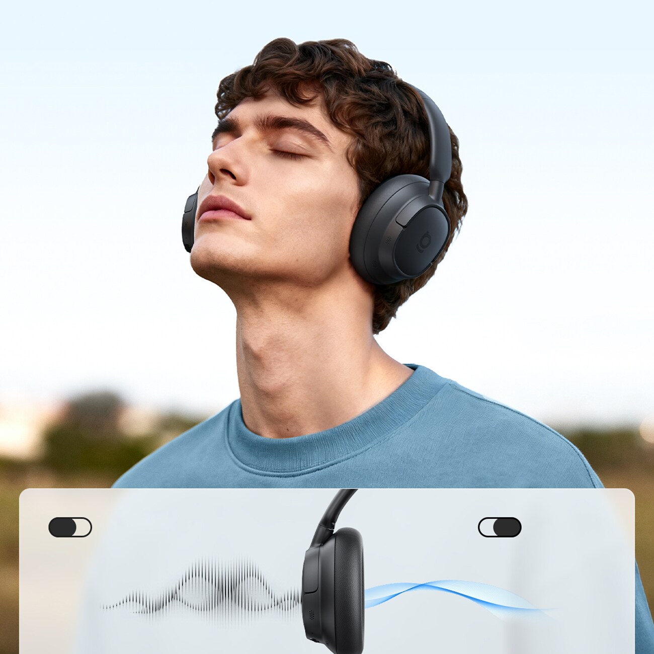 Baseus Bass BH1 NC Lite -langattomat over-ear-kuulokkeet, ANC – harmaa