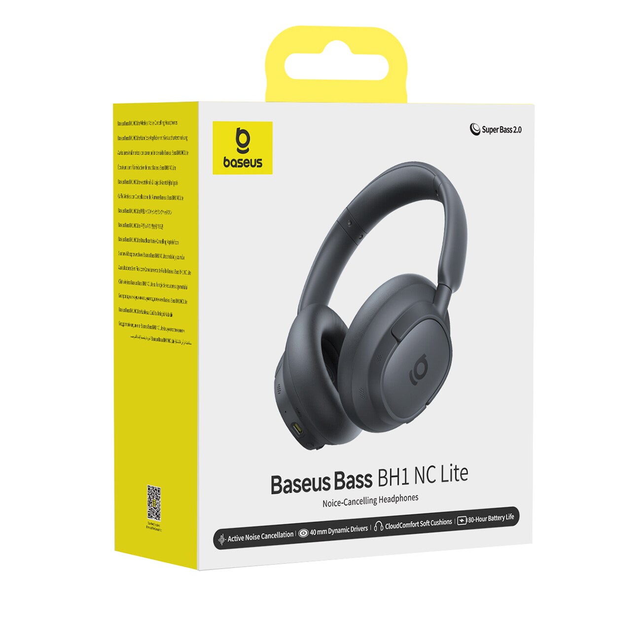 Baseus Bass BH1 NC Lite -langattomat over-ear-kuulokkeet, ANC – harmaa