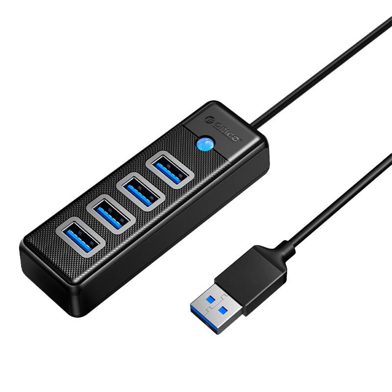 Orico Hub USB 4x USB 3.0, 5 Gbps, 0.15m (musta)