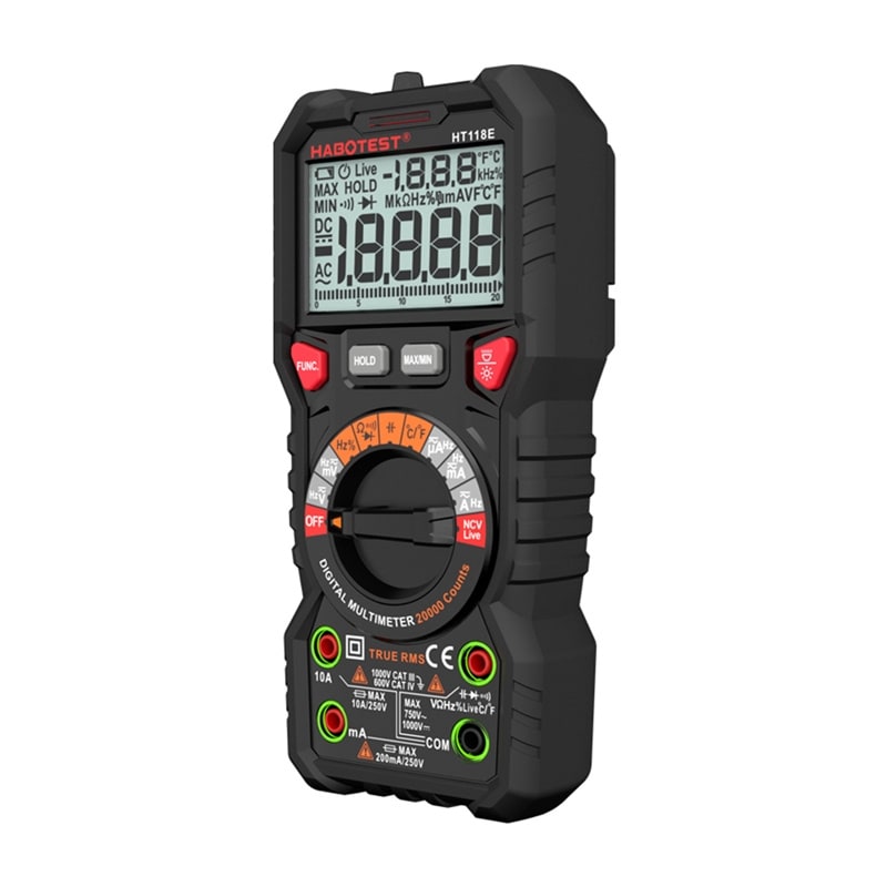 Habotest HT118E Yleismallinen digitaalinen yleismittari True RMS NCV