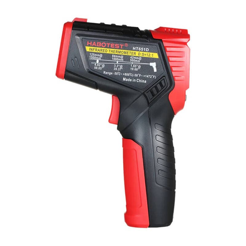 Digitaalinen laserpyrometri Habotest HT651D, kosteusmittari