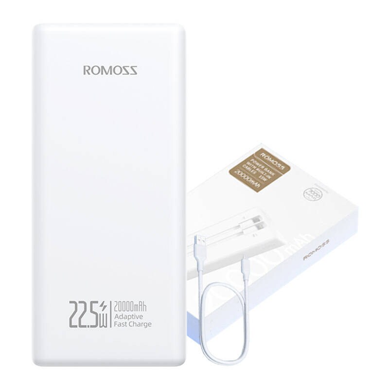 Powerbank Romoss PRC20 20000mAh 22.5W (valkoinen)