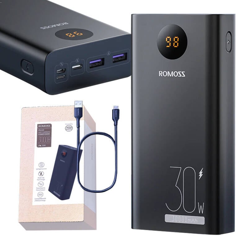 Powerbank Romoss PEA30 30000mAh (musta)