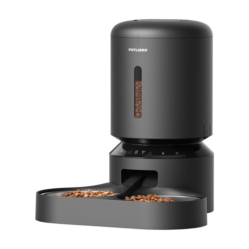 Petlibro Granary ruoka-annostelija kaksinkertaisella kulholla, Wifi, 5L (musta)