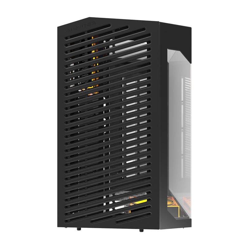 Darkflash DY470 tietokonekotelo (musta) + 4 tuuletinta