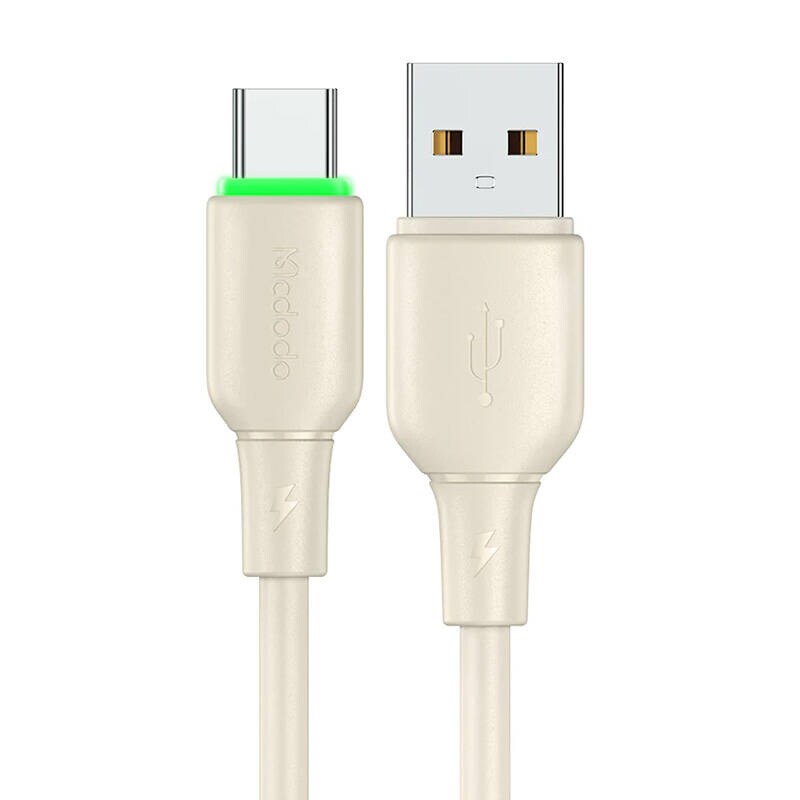 USB-USB-C-kaapeli Mcdodo CA-4750 LED-valolla 1.2m (beige)