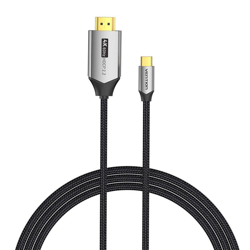USB-C do HDMI 2.0 kaapeli Vention CRBBG 1,5m, 4K 60Hz (musta)