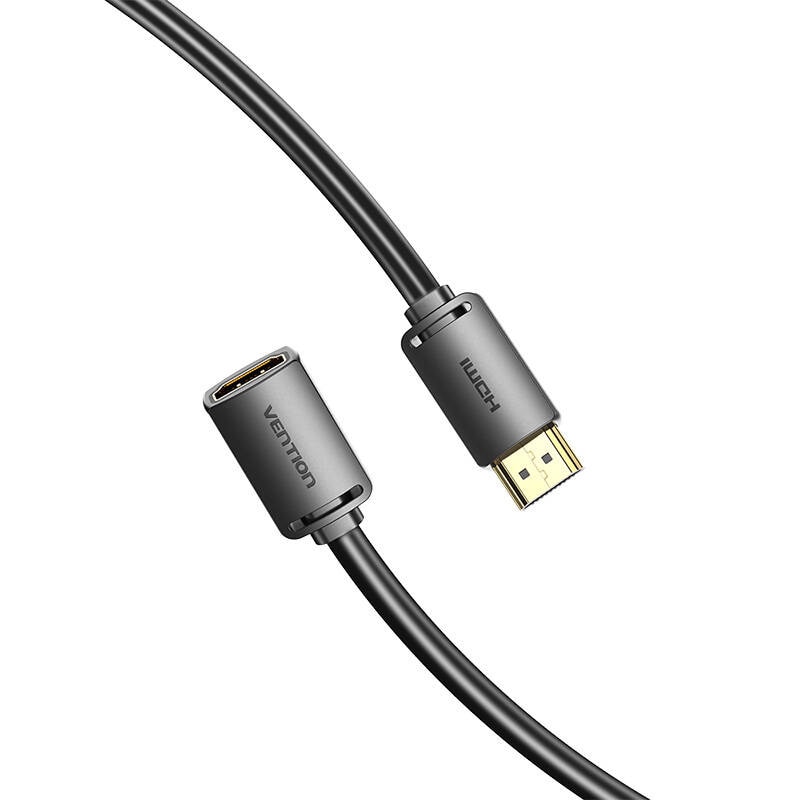 HDMI 2.0 uros HDMI 2.0 naaras jatkokaapeli Vention AHCBI 3m, 4K 60Hz, (musta)
