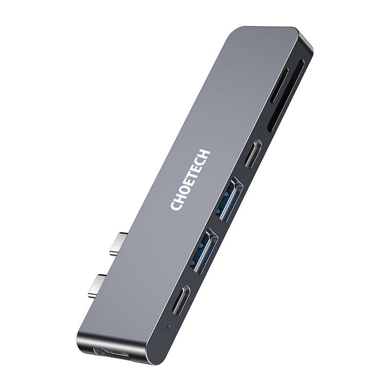 Telakointiasema Choetech HUB-M14 Macbook Pro:lle, 7-in-2 USB-C, Thunderbolt 3 (hopea)