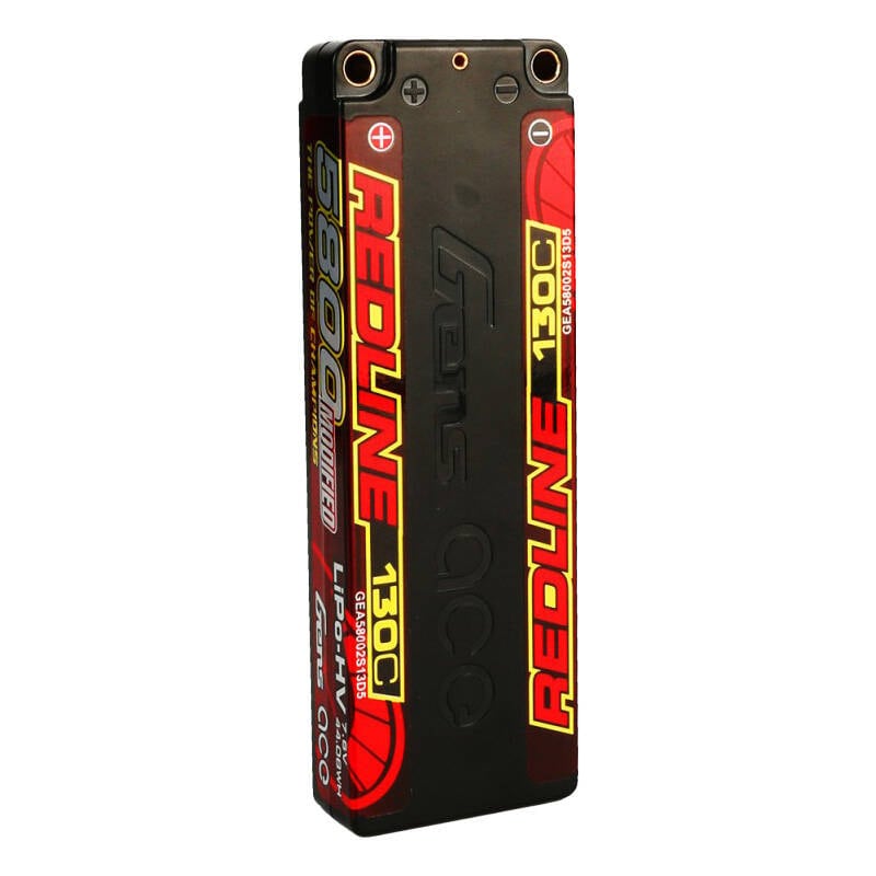 Akkumulaattori Gens ässä Redline Series 5800mAh 7.6V 130C 2S1P HardCase 56# HV Ultra LCG LiPo