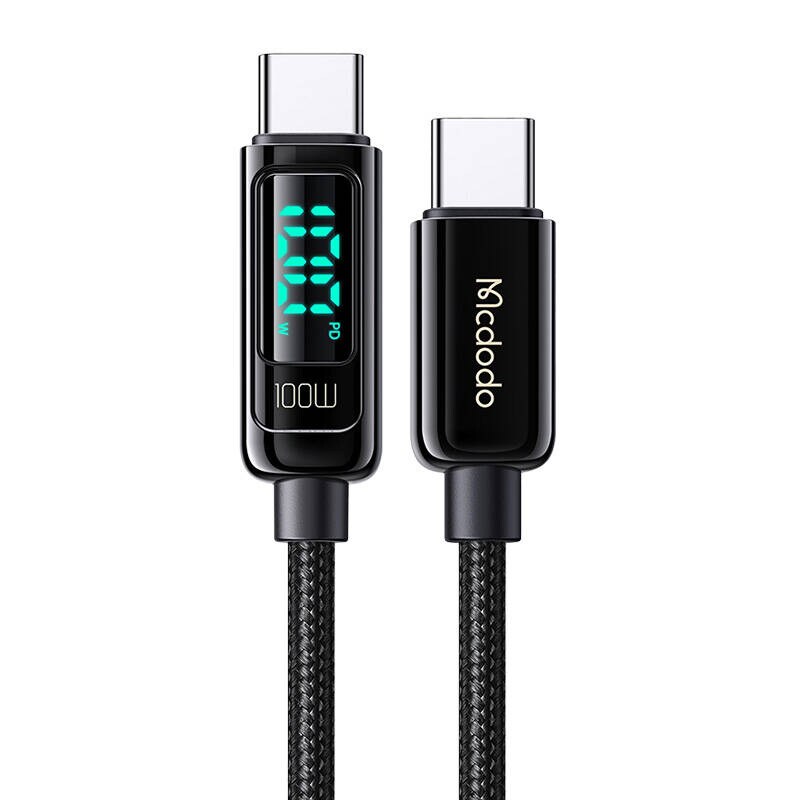 Mcdodo CA-8820 100W USB-C USB-C-kaapeli, 1.2m (musta)
