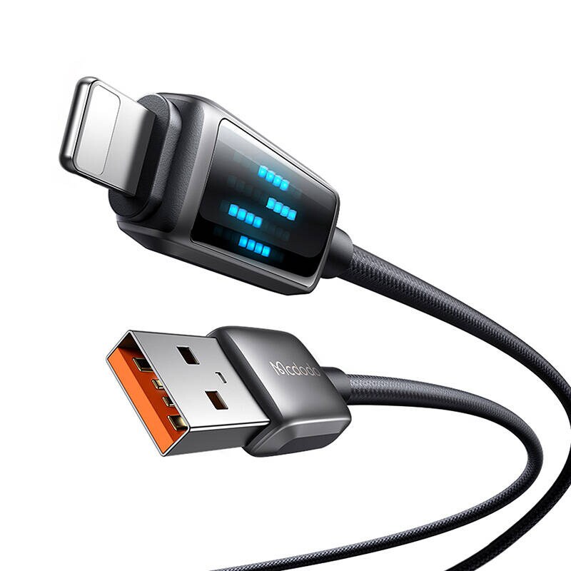 Mcdodo CA-5250 USB-A-Lightning-kaapeli, LED-näyttö, 1,2m