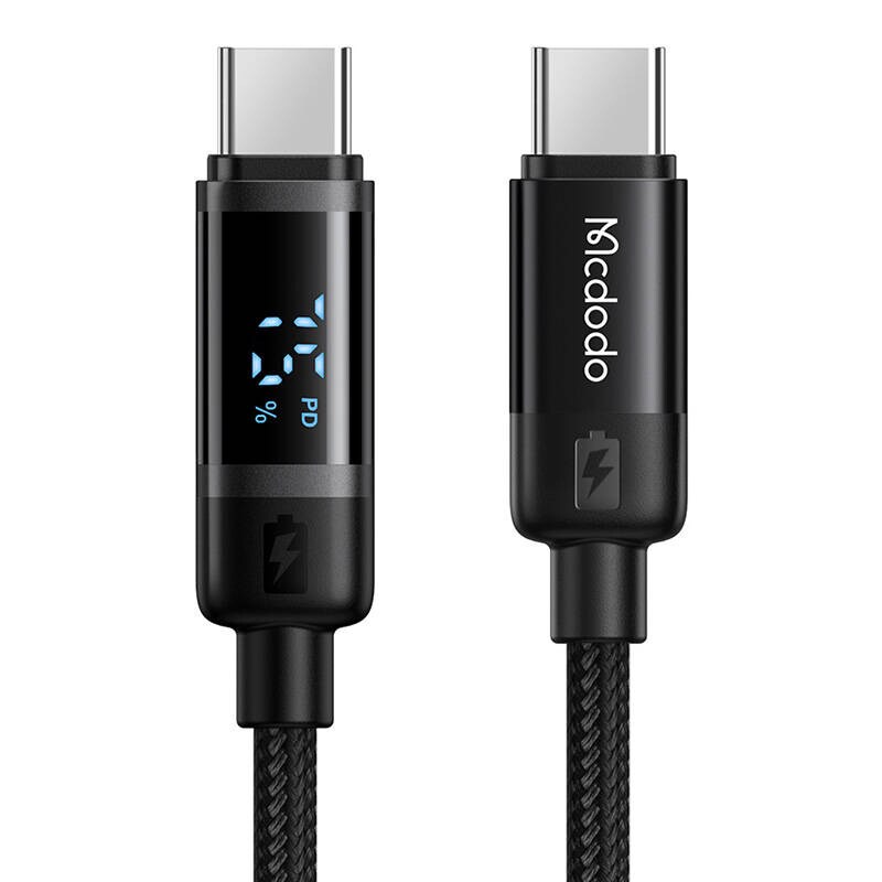 Mcdodo CA-5780 USB-C - USB-C 60W datakaapeli 1.2m (musta)