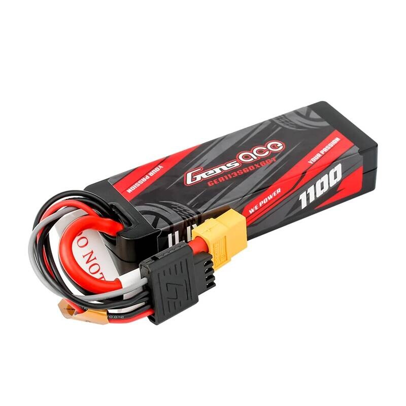 Lipo Gens ace G-Tech 1100mAh 11.1V 3S1P 60C GRP-76 Hardcase-akku XT60-pistokkeella