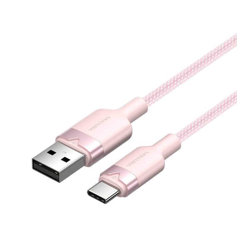 USB 2.0 A - USB-C 3A kaapeli Vention CTNPH 2M (vaaleanpunainen)