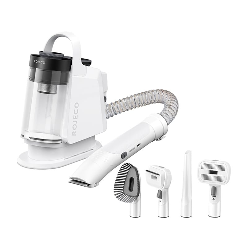 Rojeco 4-in-1 monitoiminen lemmikkieläinten karvojen leikkuri (valkoinen)