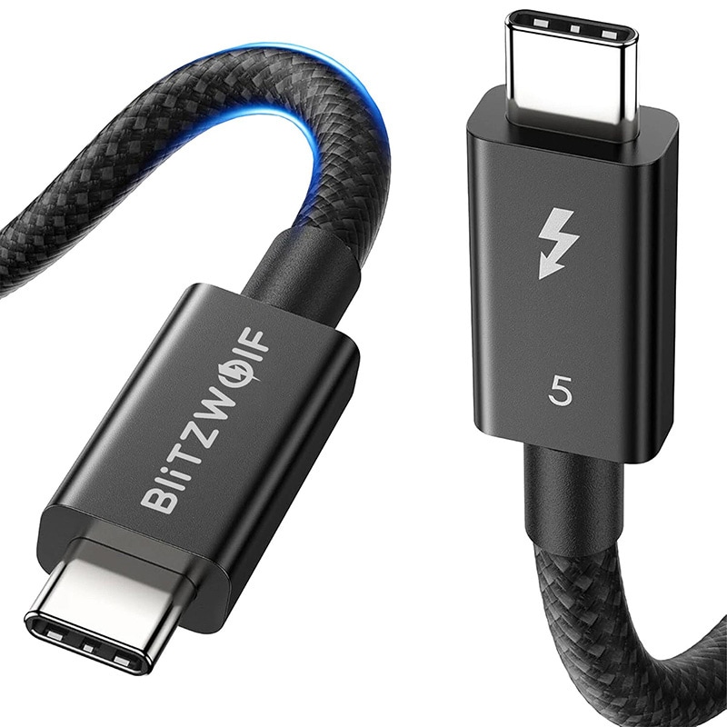 BlitzWolf BW-HDC8 240W USB-C USB-C-kaapeli, 1,5m (musta)