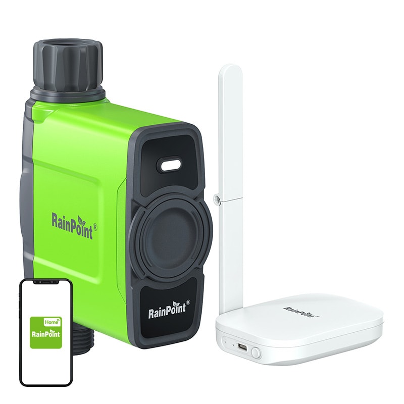 RainPoint Wifi 1-vyöhykkeen kasteluohjain yhdyskäytävällä varustettuna